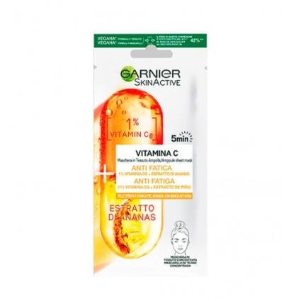 Skin Active Máscara de Tecido Anti-Fadiga Vitamina C 6g