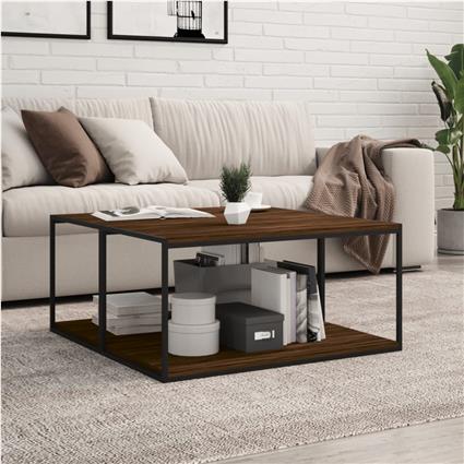 vidaXL Prateleiras parede 4 pcs derivados de madeira carvalho castanho