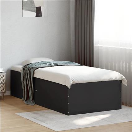 vidaXL Estrutura de cama 90x200 cm derivados de madeira preto