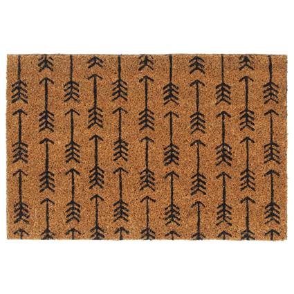 vidaXL Tapete de porta 40x60 cm fibra de coco tufada natural