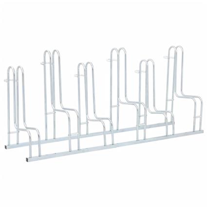 vidaXL Suporte independente para 6 bicicletas aço galvanizado