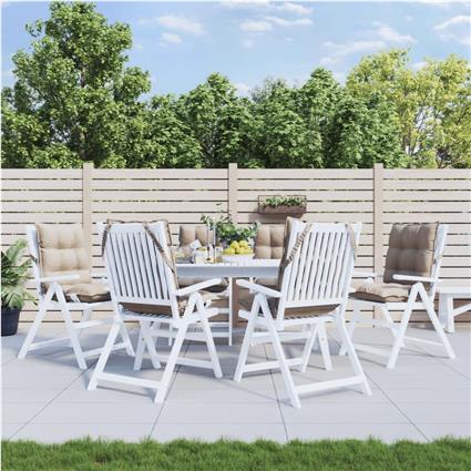 vidaXL Almofadões cadeira encosto baixo 6 pcs oxford cinza-acastanhado