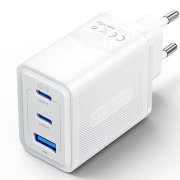 Carregador de Parede Gan Vention FERW0-EU/ 2xUSB Tipo-C/ 1xUSB/ 65W
