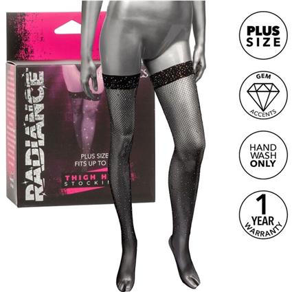 RADIANCE - MEIAS DE COXA ALTA RHINE PLUS SIZE