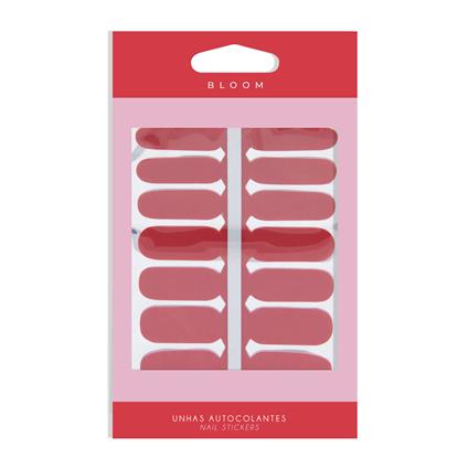 Unhas Postiças Cor Vermelho Bloom Beauty