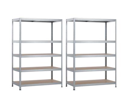 Pack 2 prateleiras modulares com 5 prateleiras ajustáveis ??thinia home