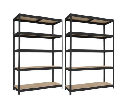Pacote de 2 prateleiras modulares com 5 prateleiras ajustáveis ??7house