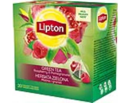 Infusão Lipton Pyramides Green Framboesa E Romã 20 Saquetas