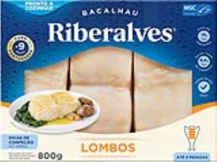 Lombos Bacalhau Riberalves 9m Cura 800g