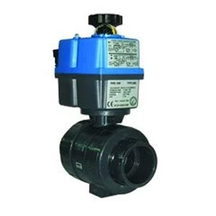 Cepex 02629 Ø63 Dn50 24-240 Vac/vdc Pvc-u Ball Valve Industrial Ptfe-epdm Ellectrically Actuated Valve Prateado