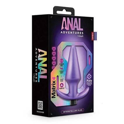 Blush Anal Adventures Matrix Interstellar Vibrator Plug Prateado