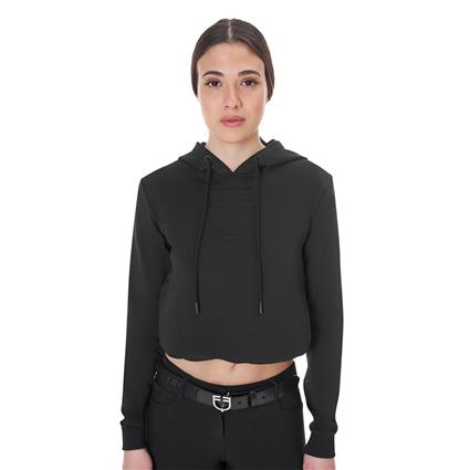 Equestro Cut Out Hoodie Preto S Mulher