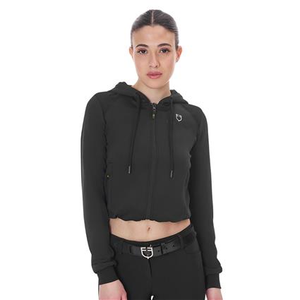 Equestro Scuba Cropped Full Zip Sweatshirt Preto M Mulher