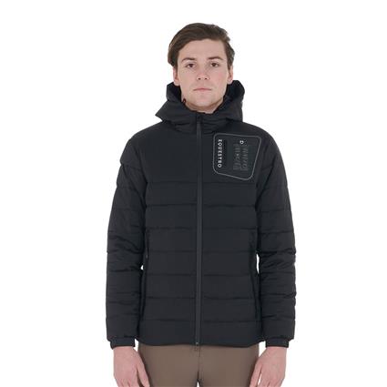 Equestro Quilted Stretch Fabric Jacket Preto XS Homem