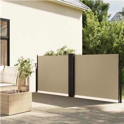 vidaXL Toldo lateral retrátil 120x600 cm bege