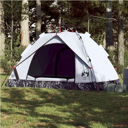 vidaXL Tenda campismo cúpula 2 pessoas opaca libertação rápida branco