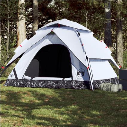 vidaXL Tenda campismo cúpula 5 pessoas opaca libertação rápida branco