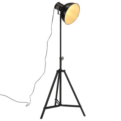 vidaXL Candeeiro de pé 25 W 61x61x90/150 cm E27 preto