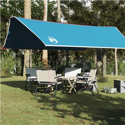 vidaXL Lona de campismo 500x294 cm impermeável azul
