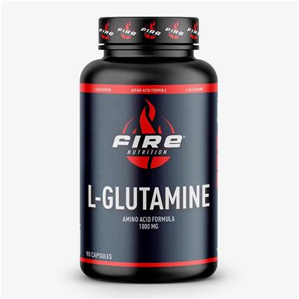 Fire Nutriton L-Glutamine - Único - L-Glutamina 90caps 1000mg tamanho UNICA