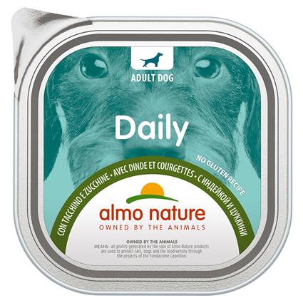 Almo Nature Daily 9 x 300 g comida húmida para cães - com peru e curgete