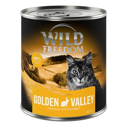 Wild Freedom Adult 6 x 800 g - sem cereais - Golden Valley - Frango e coelho
