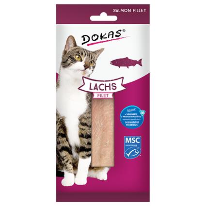 Dokas Snack de roer com filete de salmão para gatos - Pack económico: 2 x 22 g