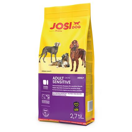 JosiDog Adult Sensitive ração para cães - Pack económico: 2 x 2,7 kg