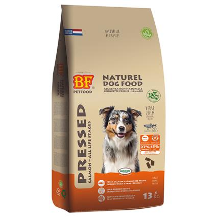 BF Petfood Pressed com salmão, sem cereais - 13,5 kg