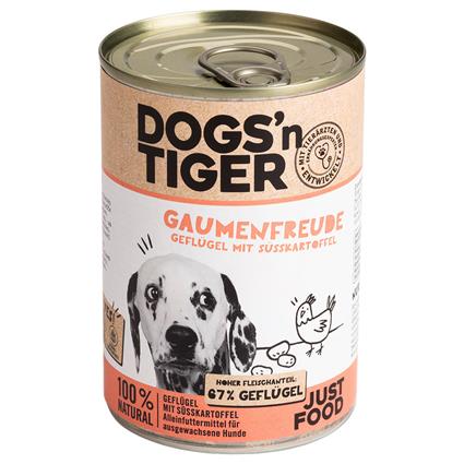 Dogs'n Tiger Adult 6 x 400 g - Aves e batata-doce