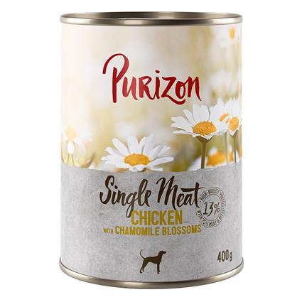 Purizon 6 x 400g ou 800g comida húmida em promoção: 5 + 1 grátis! - Frango com flor de camomila (6 x 400g)