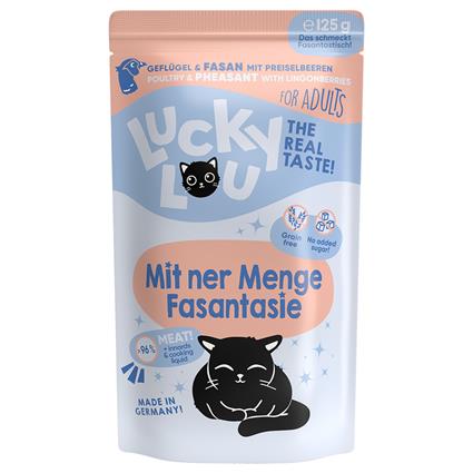 Lucky Lou Adult 16 x 125 g em saquetas - Aves e faisão