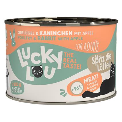 Lucky Lou Adult 24 x 200 g - Pack económico - Aves e coelho