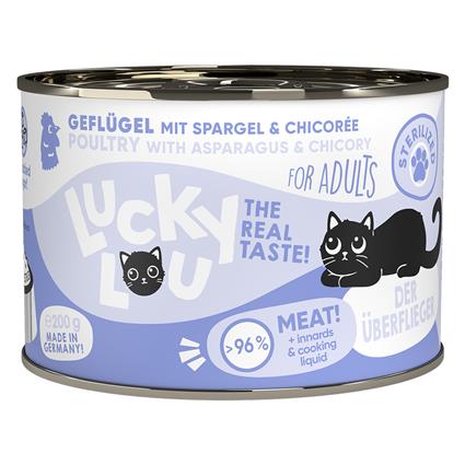 Lucky Lou Adult 24 x 200 g - Pack económico - Sterilised Aves