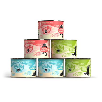 Lucky Lou Lifestage Kitten 6 x 200 g - Pack misto I (3 variedades)