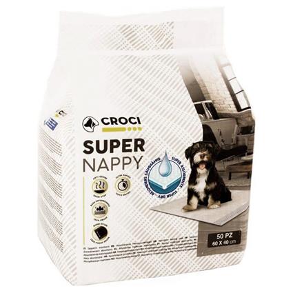 Resguardos para cachorros Croci Super Nappy - Pack económico: C 60 x L 40 cm, 50 unidades