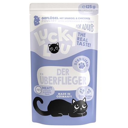 Lucky Lou Adult 48 x 125 g - Pack económico - Sterilised Aves