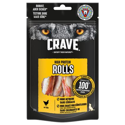 Crave High Protein Rolls snacks para cães - 50 g - frango