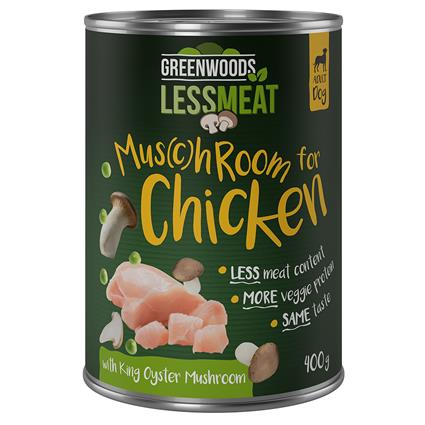 Greenwoods Less Meat Cogumelos King Oyster (sem cereais) - Frango 6 x 400 g