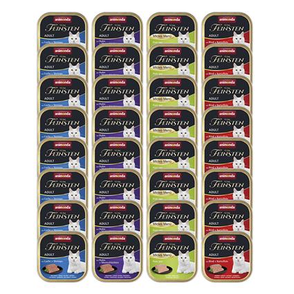 Animonda Vom Feinsten - Megapack: 32 x 100 g - Pack misto: peixe e carne