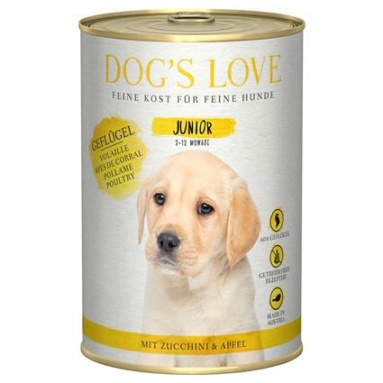 Dog's Love Junior com aves comida húmida para cães - 6 x 400 g