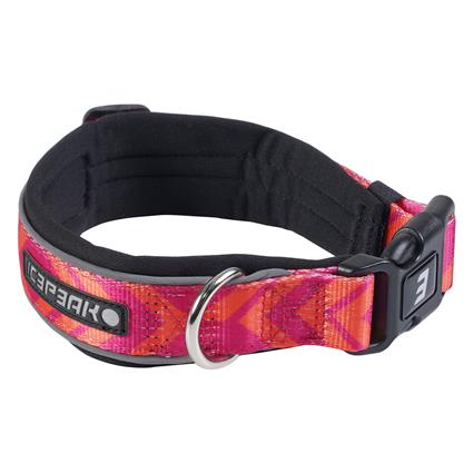 Coleira Icepeak Pet®Live Soft, rosa/laranja - Tamanho L: 50-60 cm de contorno do pescoço, 30 mm de largura