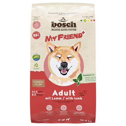 My Friend+ Dog Adult com cordeiro - Pack económico: 2 x 12 kg