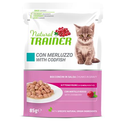 Natural Trainer Kitten & Young  - 24 x 85 g de bacalhau