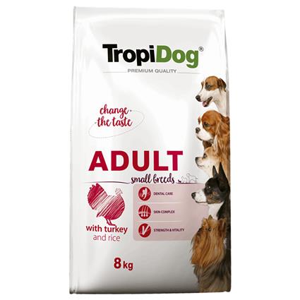 Tropidog Premium Adult Small peru e arroz - 8 kg