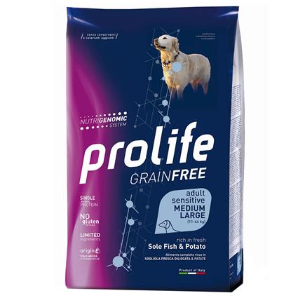 Dog Prolife Adult M/L Grain Free Sole Fish & Potato - 2 x 10 kg