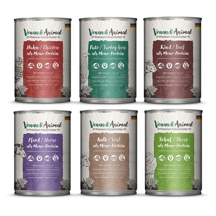 Venandi Animal 6 x 400 g - Pack misto - Pack misto (6 variedades)