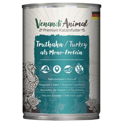 Venandi Animal Monoproteína 6 x 400 g comida húmida para gatos - Peru