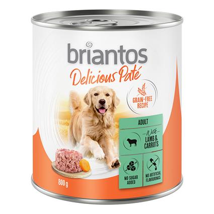 Briantos Delicious Paté 24 x 800 g - Cordeiro e cenouras