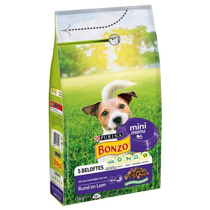 PURINA Bonzo Mini Menu com vaca e cordeiro - Pack económico: 2 x 1,5 kg